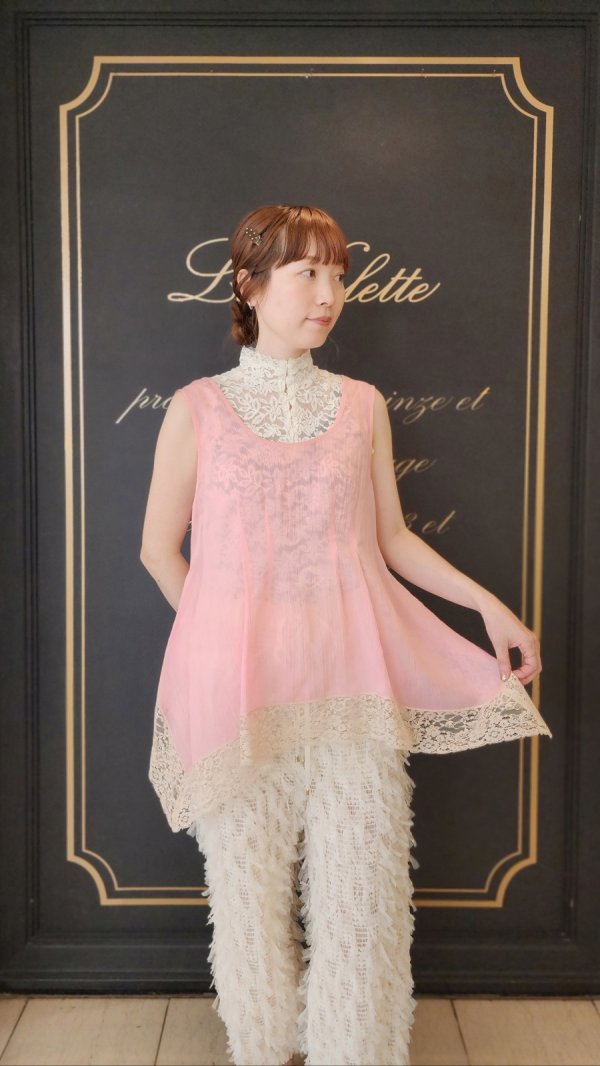 画像13: wrinkle silk top (PK)