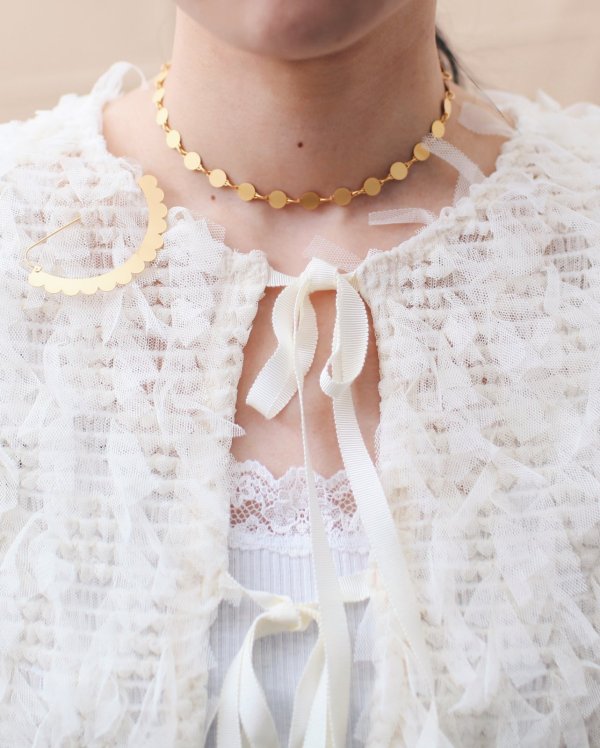 画像7: CIRCLE - ETCHED METAL NECKLACE