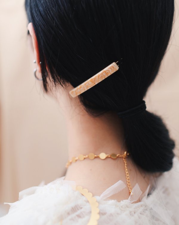 画像13: PERSIAN RUG GEOMETRIC PATTERN HAIRPIN
