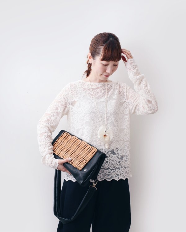 画像15: RWDania Lace LS Boatneck Lace T-shirt 101259 (IV)