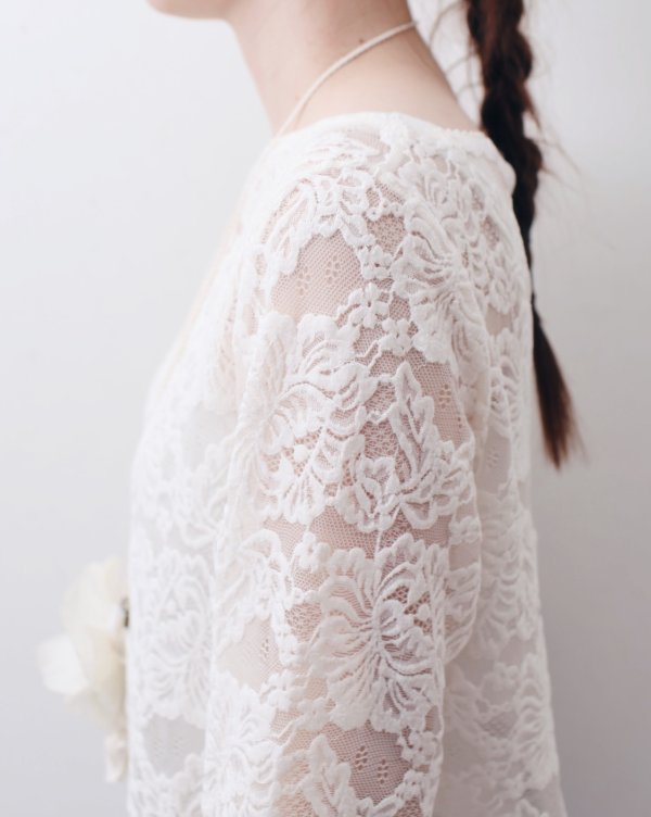 画像17: RWDania Lace LS Boatneck Lace T-shirt 101259 (IV)
