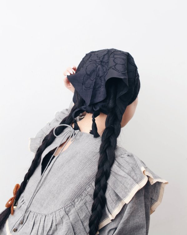 画像9: Khadi Silk Flower Scarf (WH)