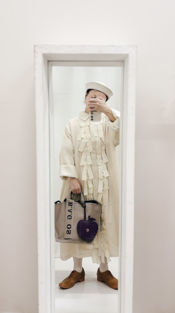 画像12: Khadi Wool Waffle Ribbon Wide Coat (EC)