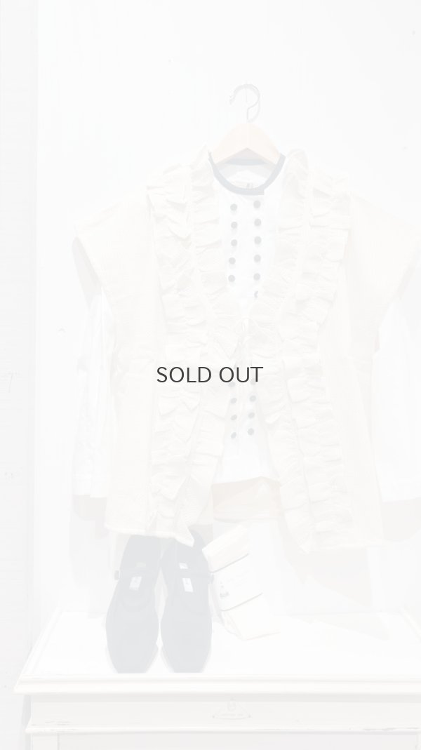画像9: Khadi Wool Waffle Frill Gilet (EC)