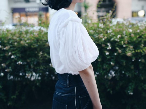 画像14: Cotton Frice T-Shirts With Mesh Sleeves KNT196G (TQ)