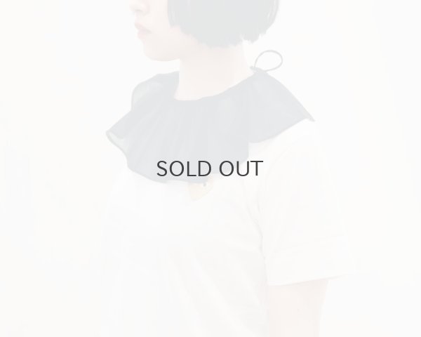 画像12: Big Ruffle Collar Organza (BK)