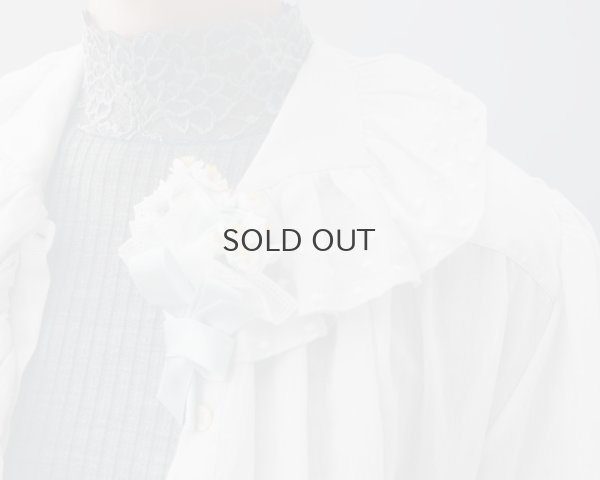 画像16: ML LUPETTO PLISSE' C/COLLO E POLSI PIZZO 304 (NERO)