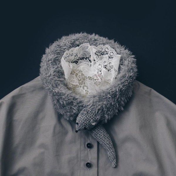 画像16: ML LUPETTO PLISSE' C/COLLO E POLSI PIZZO 304 (GRIGIO M)