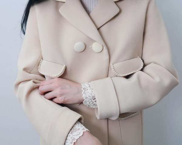 画像9: ML LUPETTO PLISSE' C/COLLO E POLSI PIZZO 304 (BIANCO)