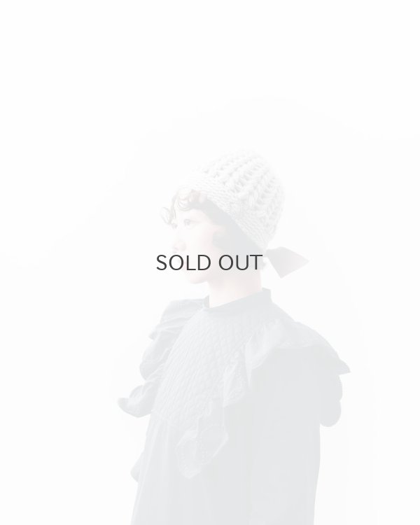 画像7: 別注!! ボーボリー ニットクロッシェ フェルトリボン付き (BK)