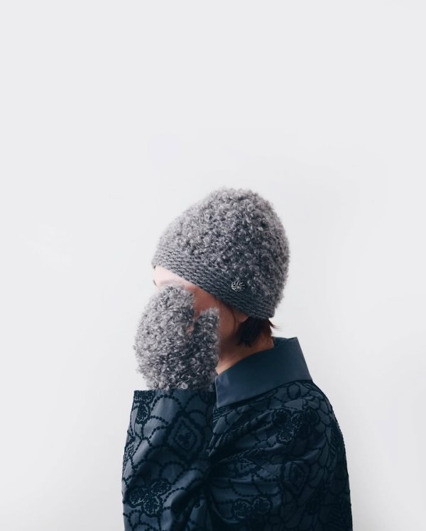 画像13: 【受注生産】別注!! モヘアループ ニットクロッシェ (BK)