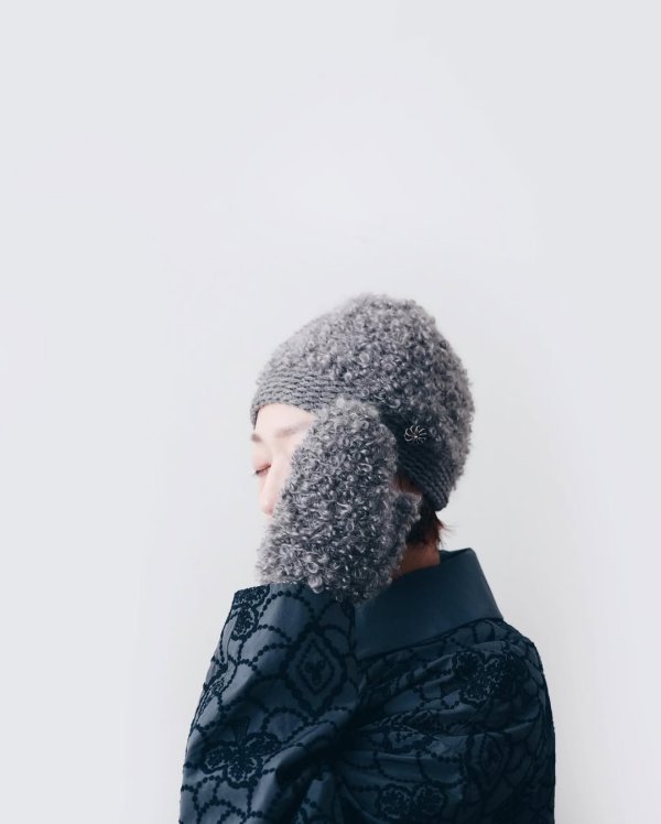 画像14: 【受注生産】別注!! モヘアループ ニットクロッシェ (BK)