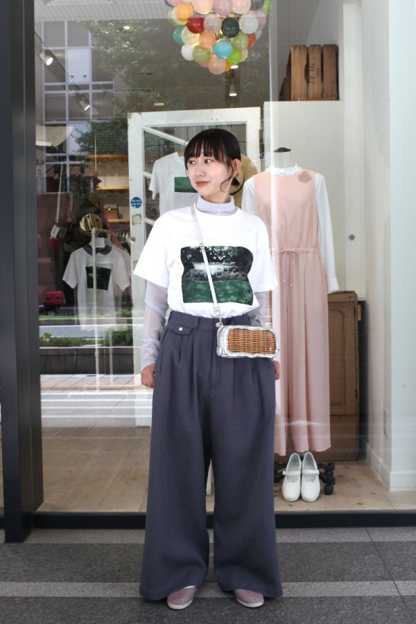 画像8: コットンツイル二重織 ワイドパンツ (GY)