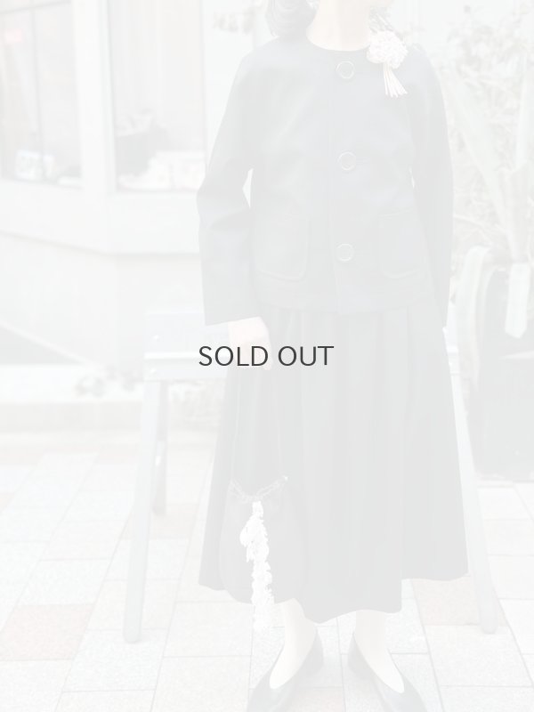 画像21: ビッグボタン ノーカラージャケット (BK)