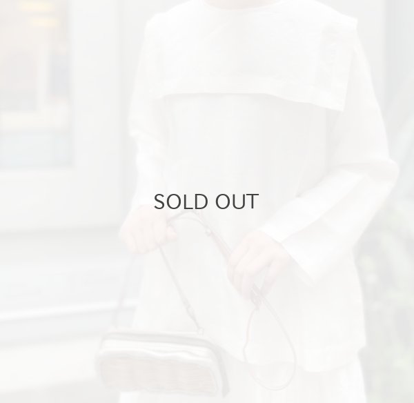 画像16: Khadi Silk Back Button Sailor Blouse (B.WH)