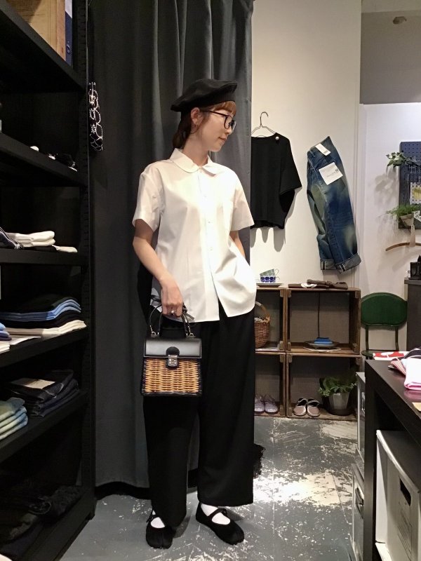 画像21: ウールギャバ後染めパッチポケットギャザーパンツ (BK)