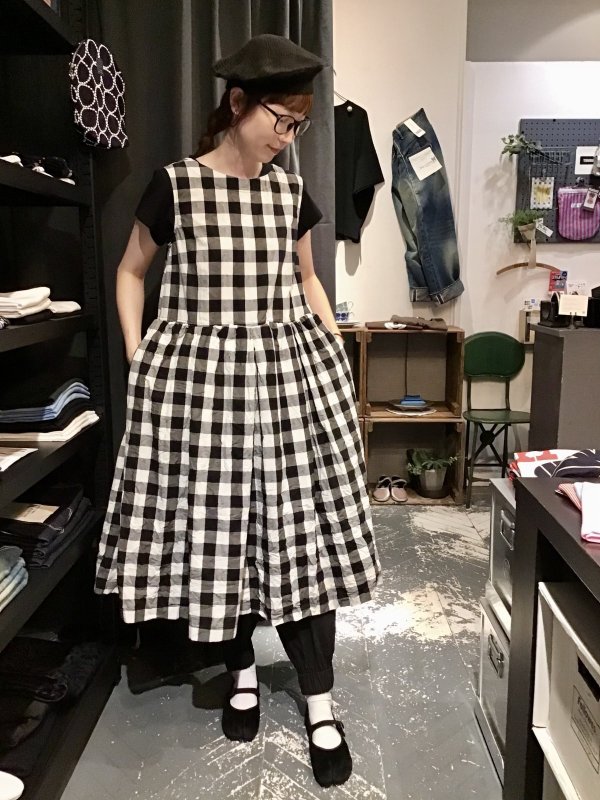 画像7: 綿リネンギンガムチェック製品洗ワンピース