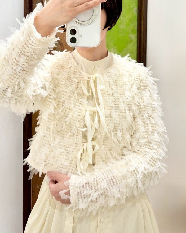 画像11: stretch tulle top (OF)