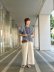 画像16: modern tuck frill volume sleeve blouse (NV×WH) (16)