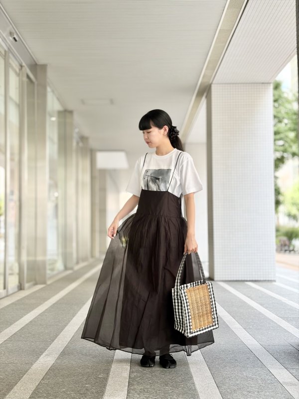 画像11: sheer starched cotton 2way cami skirt (OF)