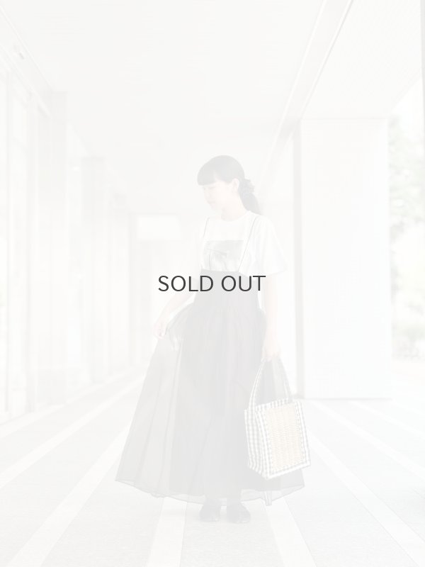 画像12: sheer starched cotton 2way cami skirt (BK)