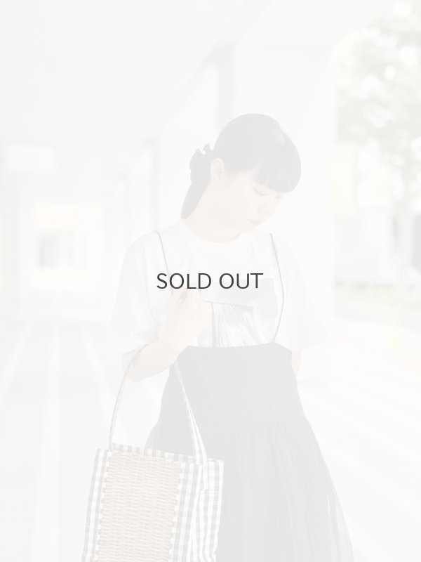 画像16: sheer starched cotton 2way cami skirt (BK)