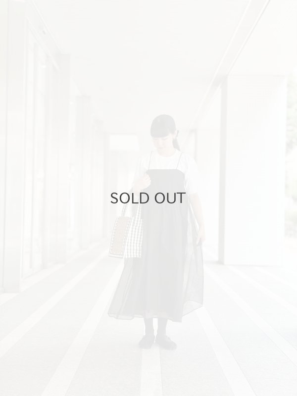 画像13: sheer starched cotton 2way cami skirt (BK)