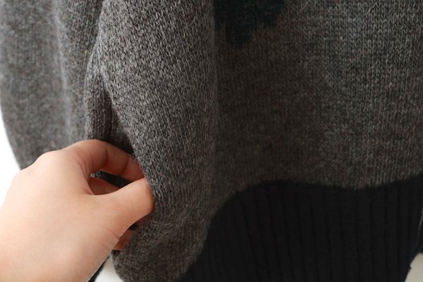 画像11: イヌジャガードジップカーディガン (GY)