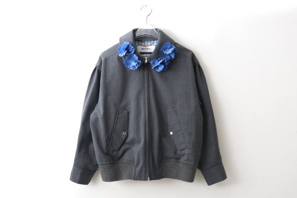 画像1: リバーシブルウィングトップウールブルゾン (GY)