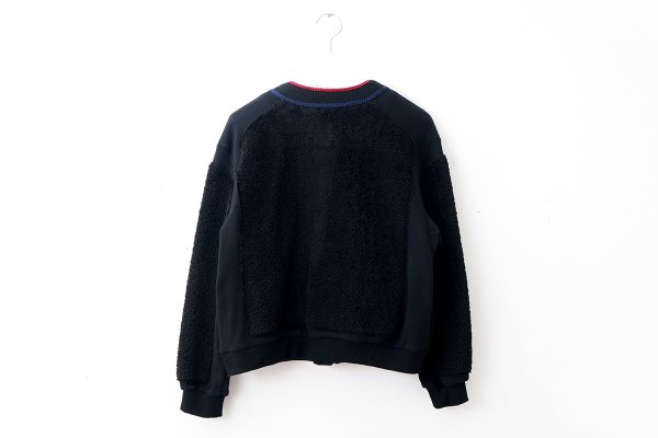画像2: SALE25%OFF!! 裏毛ボアブルゾン (BK)