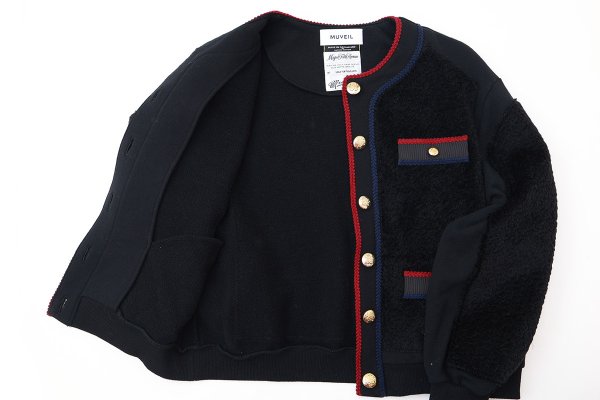 画像3: SALE25%OFF!! 裏毛ボアブルゾン (BK)