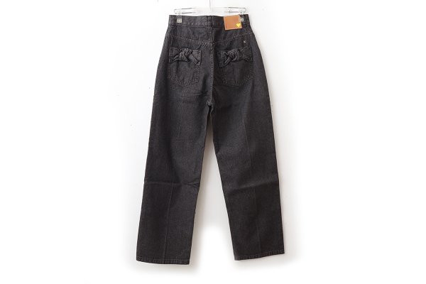 画像2: リボンデニムパンツ (BK)