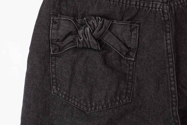 画像10: リボンデニムパンツ (BK)