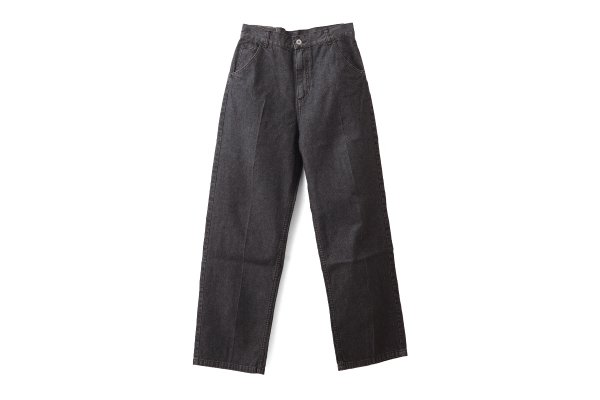 画像1: リボンデニムパンツ (BK)