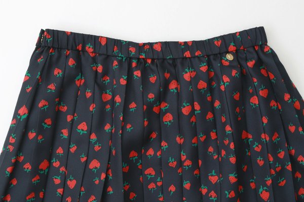 画像7: イチゴプリントプリーツスカート (NV)