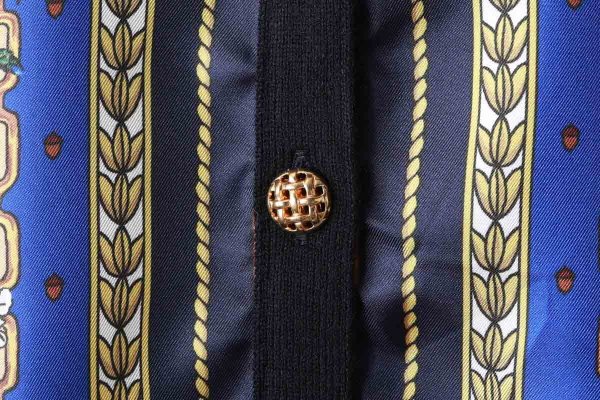 画像5: スカーフ柄カーディガン (NV)