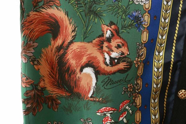 画像10: スカーフ柄カーディガン (NV)