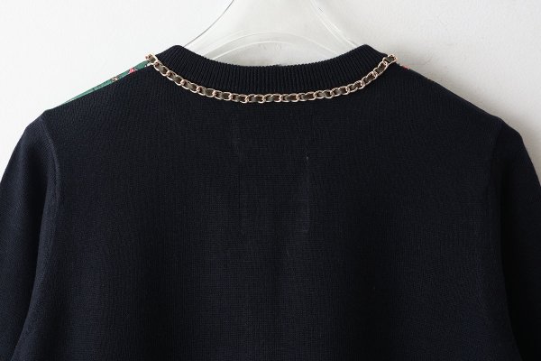 画像8: スカーフ柄カーディガン (NV)