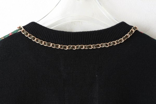 画像9: スカーフ柄カーディガン (NV)