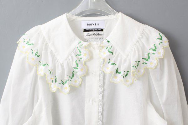 画像3: エーデルワイスプリントブラウス (WH)