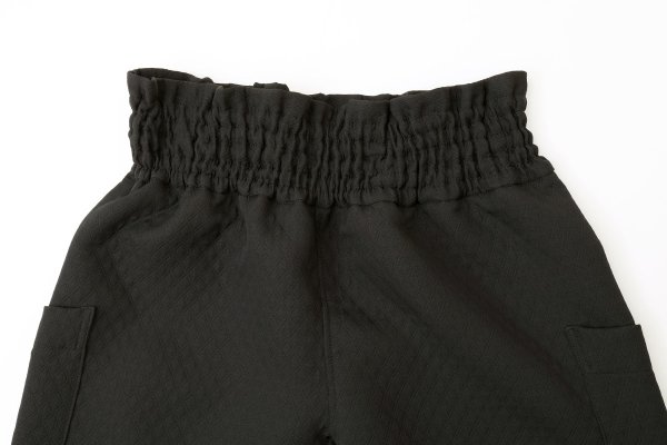 画像4: 3 ET DEMI original キルティングマトラッセジャガード ウエストシャーリングパンツ (BK)