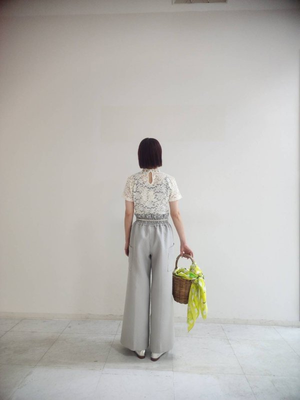 画像15: 3 ET DEMI original キルティングマトラッセジャガード ウエストシャーリングパンツ (LGY)