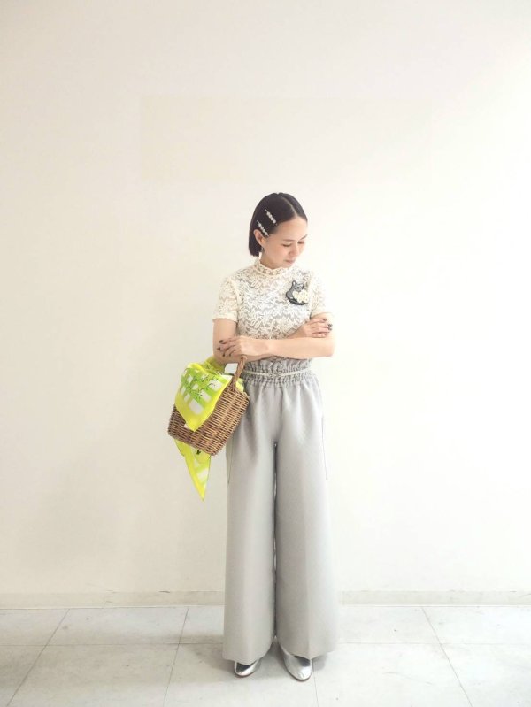 画像10: 3 ET DEMI original キルティングマトラッセジャガード ウエストシャーリングパンツ (LGY)