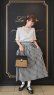 画像9: 3 ET DEMI original gingham check skirt (BK) (9)