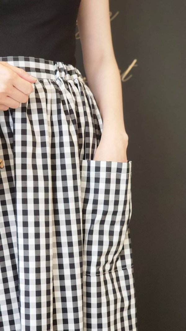 画像14: 3 ET DEMI original gingham check skirt (BK)