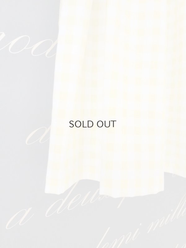 画像3: 別注!! ギンガムチェック・ギャザーロングスカート （YW/WH)