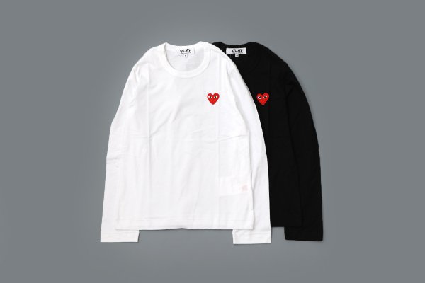 画像1: 【Women's】 PLAY LONG SLEEVE T-SHIRT RED HEART 