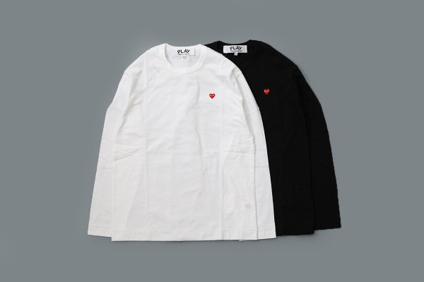 画像1: 【Men's 】 PLAY LONG SLEEVE T-SHIRT SMALL RED HEART 