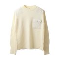 ノンダウン ミリタリー クルーネック ニット (TAION-KN100PML-1:WH)