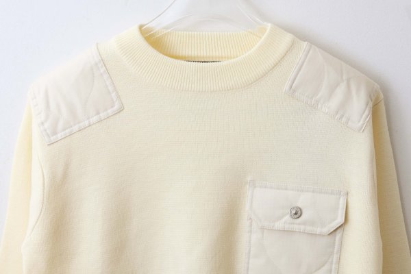 画像3: ノンダウン ミリタリー クルーネック ニット (TAION-KN100PML-1:WH)